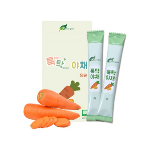 네이쳐그레인 툭탁야채 야채 알갱이 이유식 재료 3g, 당근, 10개입