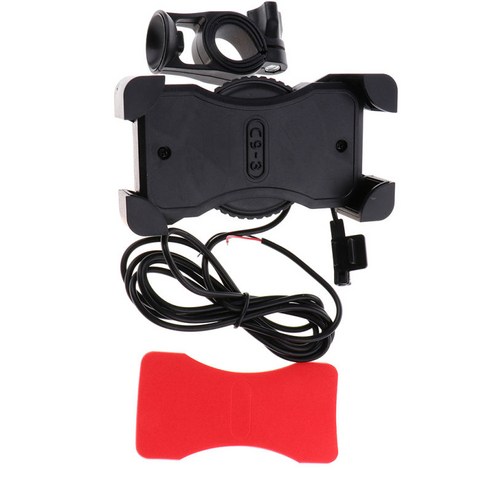 전화를 위한 보편적인 오토바이 스쿠터 전화 산 홀더 USB 충전기, 설명, 플라스틱, 레드