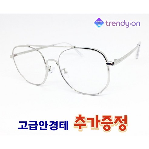트랜디온 안경테 실버 투브릿지 레트로 메탈 OE45 추가패션테까지