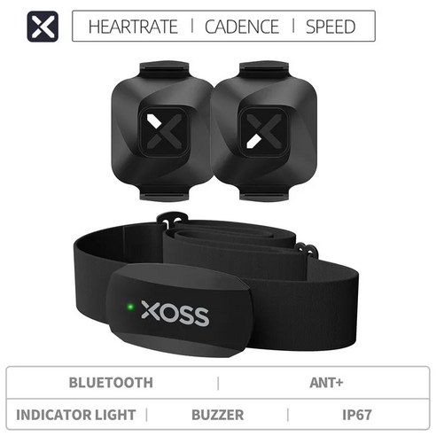 XOSS-자전거 케이던스 센서 속도계 ANT + 블루투스 4.0 심박수 모니터 Garmin Bryton Magene 사이클 컴퓨터 및 자전거용, 2.XOSS HRM 가민센서2