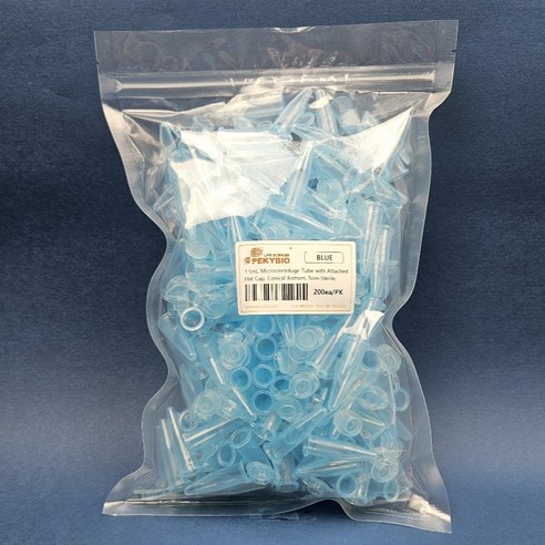 비멸균 1.5mL 8가지 색상 마이크로 튜브 원심분리 micro centrifuge tube 캡튜브 원심관 미니, Blue(200ea)