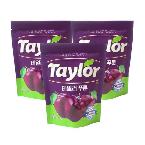 테일러 푸룬건자두, 250g x 3팩, 250g, 3개