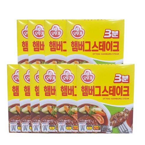 오뚜기 햄버그 스테이크, 140g, 10개