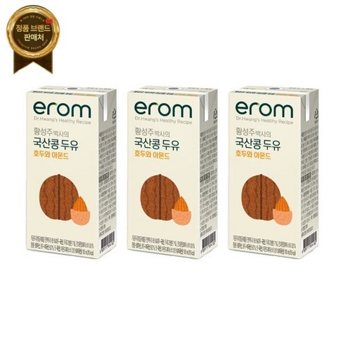 이롬 황성주 국산콩 두유 호두 아몬드 190ml, 20개