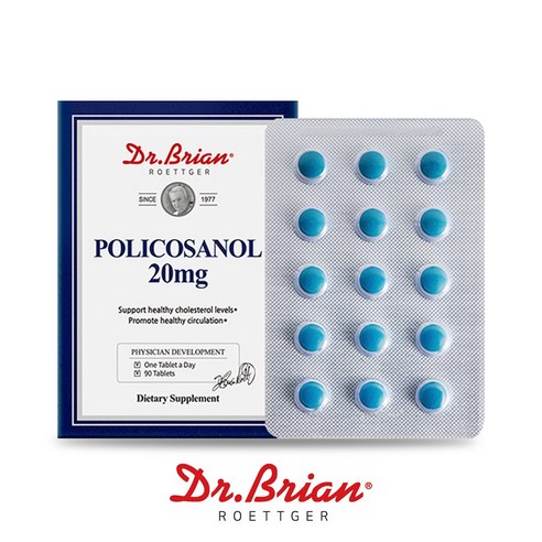 닥터브레인 Dr. Brian 폴리코사놀 혈관청소부 20mg 콜레스테롤 90정, 1개