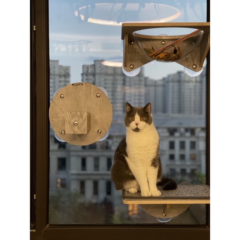 헤라우스점핑 고양이 일광욕 창문 캣타워