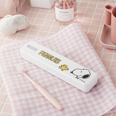 스누피 휴대용 칫솔살균기, 화이트