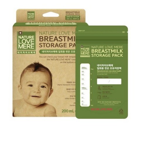   Nature Love Mere Disposable Thermostatic Breast Storage Pack 200 ml, 90 sheets, 1 piece