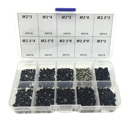 QDY 500pcs 컴퓨터 DIY 나사 마더 보드에 대 한 구색 M2 M2.5 M3 설정, 500개