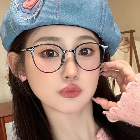 슈비코 긱시크안경 블루라이트 차단 안경 사각 뿔테 남자 여자 패션 안경테