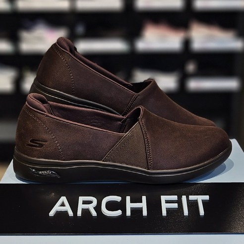 스케쳐스 아치핏 업리프트여성 캐주얼 슬립온 출퇴근화 오래신어도편한신발 데일리화 발피로도완화 #브라운