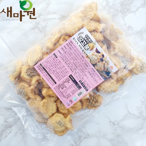 새마원 반쿡 우리쌀 미니붕어빵 (단팥), 1kg, 1개