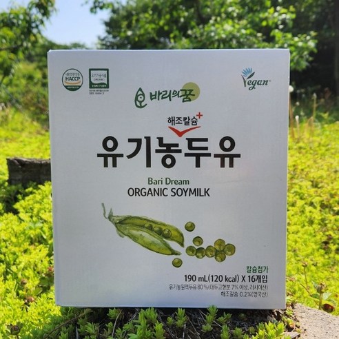 이노푸드 바리의꿈 유기농 두유, 190ml, 16개