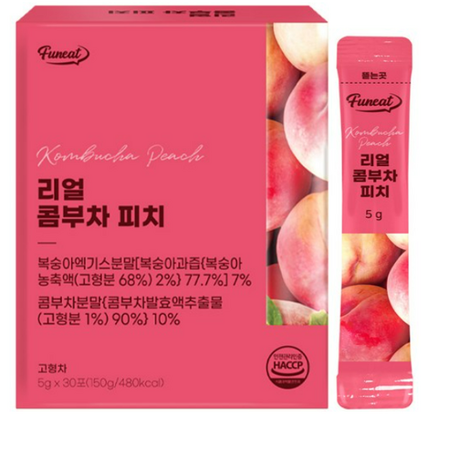 퍼니트 리얼 콤부차 피치맛 30p, 150g, 1개