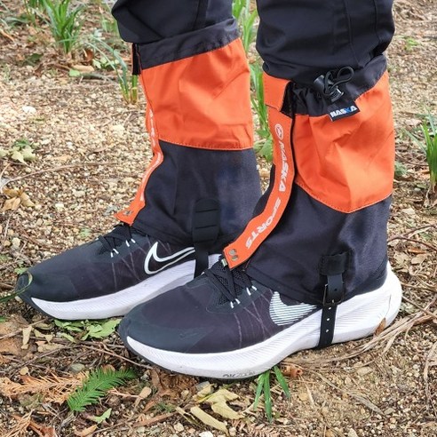 등산을 위한 짧은 바지와 방수 치마 세트, 발목 보호 기능과 뱀 물림 방지 기능까지! – 오렌지색. 스패치