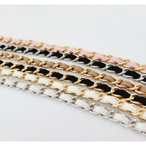 롱체인 스트랩 가방끈 크로스끈, 핑크