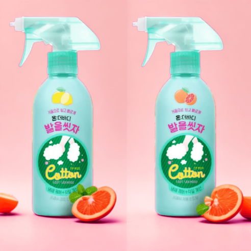온더바디 코튼풋 발을 씻자 풋샴푸 레몬민트향, 1개입, 3개, 510ml