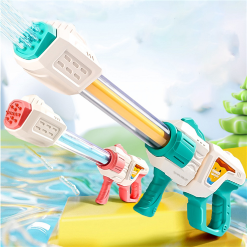 1+1 13홀 썸머슈터 펌프 물총 대용량 워터밤 워터건 물놀이 무배, 그린1개+핑크1개