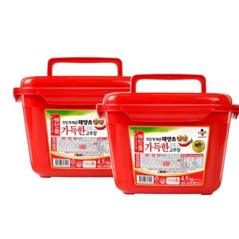 해찬들 태양초 가득한 고추장, 2개, 4.5kg