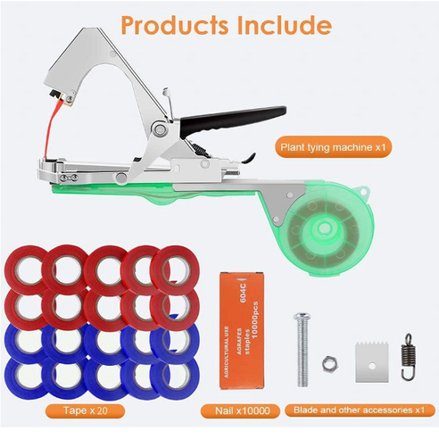 다용도 원예용 결속기 농업용 농작물 자동 결속기 고추 포도 오이 셋트 테이프 10롤
