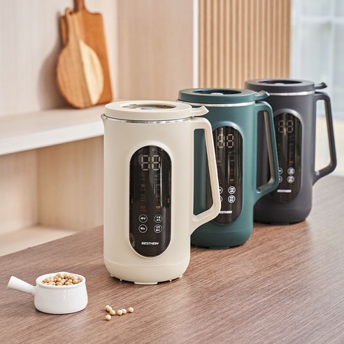 베스트하임 스텐 두유제조기 이유식 죽 제조기 대용량 1200ml, 아이보리(Ivory)