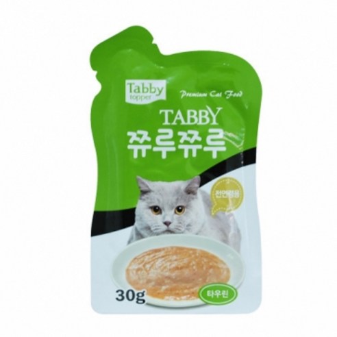 태비탑퍼 쮸루쮸루 고양이 파우치 생선 30 g, 타우린, 30g, 48개