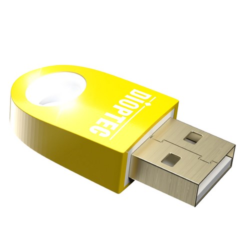 디옵텍 USB 블루투스 ver 5.0 동글, BTD50-YL, 옐로우