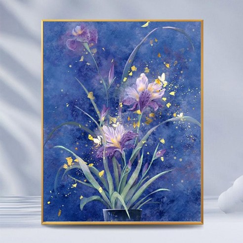 기쯔 DIY 페인팅 그림 명화 유화 그리기 세트 40 x 50cm 꽃 튤립 바다 풍경, 106-해바라기