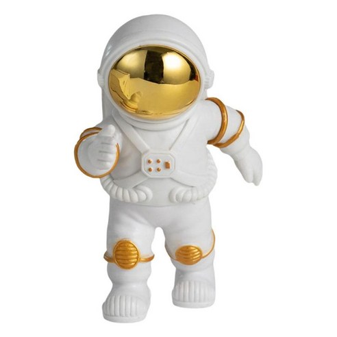 수지 우주 비행사 작은 조상 동상 우주인 조각품 소형 손으로 만든 내구재, 황금 걷기