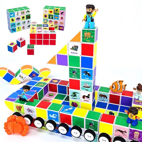 에릭칼 자석블럭 학습교구 장난감 풀패키지 96pcs, 1개