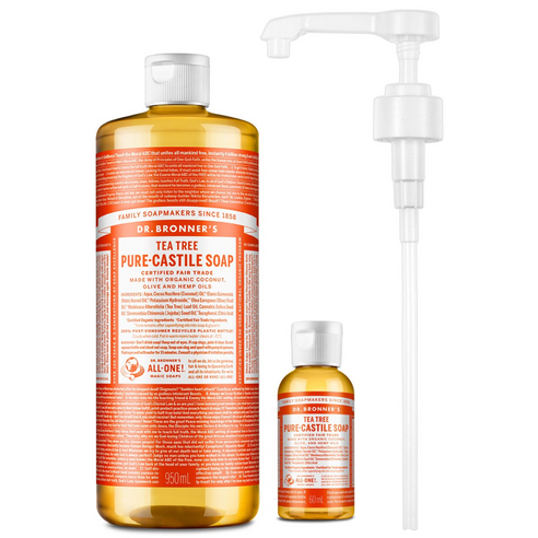 닥터브로너스 캐스틸 솝 950ml+60ml+펌프 세트 12종 택1