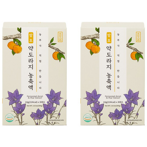청숨 발효 약도라지 농축액 스틱형 60개입, 10g, 2개