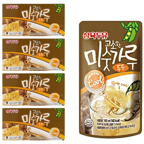 삼육두유 고소한 미숫가루 두유 파우치, 190ml, 60개 60개, 수량 섬네일