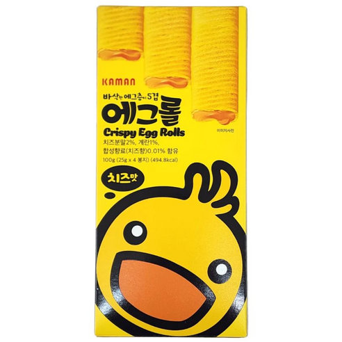 카만 크리스피 에그롤 치즈맛 100g 상해 필수 기념품 쿠키 수입 과자 스낵