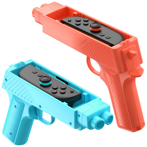 이이네 Switch/Switch 2 조이콘 슈팅건 그립 스위치 슈팅건 조이콘 핸들 그립 닌텐도 스위치2 게임 슈팅건, 1세트, 오렌지&블루, L1142
