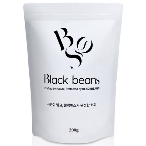 블랙빈스 원두커피 헤이즐넛 향 커피 홀빈, 1개, 200g, 홀빈(분쇄안함)