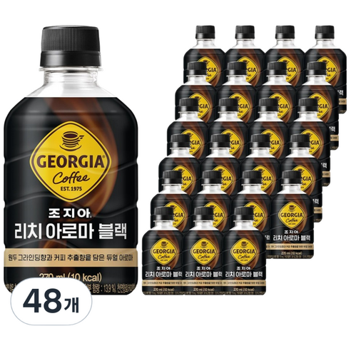 조지아 리치 아로마 블랙 커피, 270ml, 48개