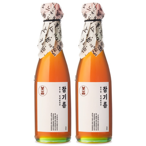 현대방앗간 저온압착 참기름, 2개, 300ml