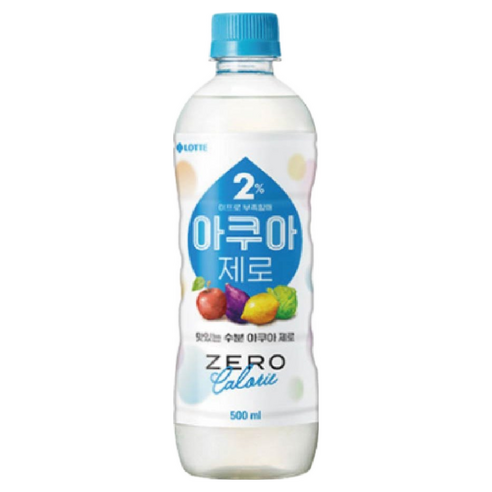 롯데칠성) 2%부족할때 아쿠아 제로, 500ml, 12개 - 스포츠/이온음료 | 쿠팡