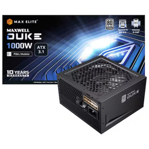 맥스엘리트 MAXWELL DUKE 1000W 80PLUS 플래티넘 풀모듈러 ATX3.1 PLATINUM PSU 파워서플라이