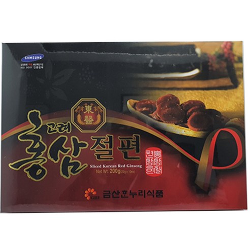 홍삼절편  금산한누리식품 고려홍삼절편 20g (10개) + 쇼핑백