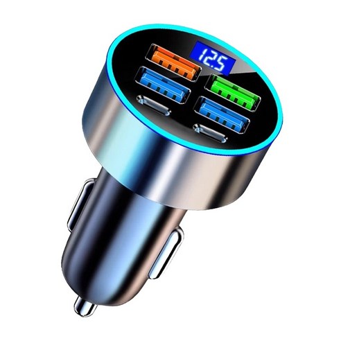 (특가) 차량용 고속 충전기 시거잭 멀티소켓 /지능 4개 Usb+2개 type-c 급속 충전구