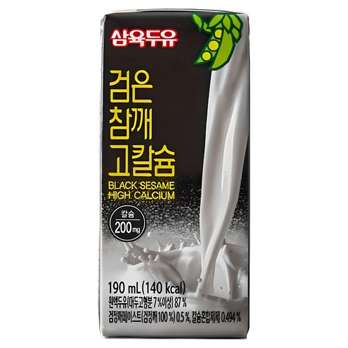 삼육두유 검은 참깨 고칼슘, 190ml, 64개
