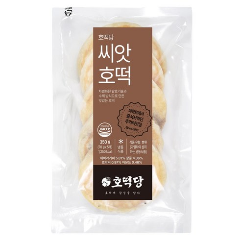 [호떡당] 줄서서먹는 호떡! 씨앗호떡 견과호떡! 영양간식 아이간식 식사대용 겨울간식, 350g, 3개