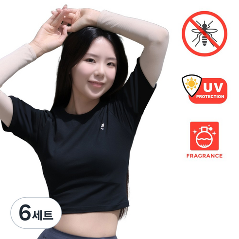 [윅스 기능성 쿨토시] 벌레퇴치 자외선차단 여름 냉감 고탄력 완벽 통풍, 6세트, 스킨 3매