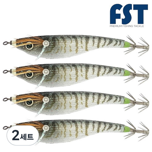 피싱템 한치 삼봉에기 갑오징어에기 FST 블랙타이거스퀴드트랩 ver.2, 2세트, 9g, (10) 전갱이