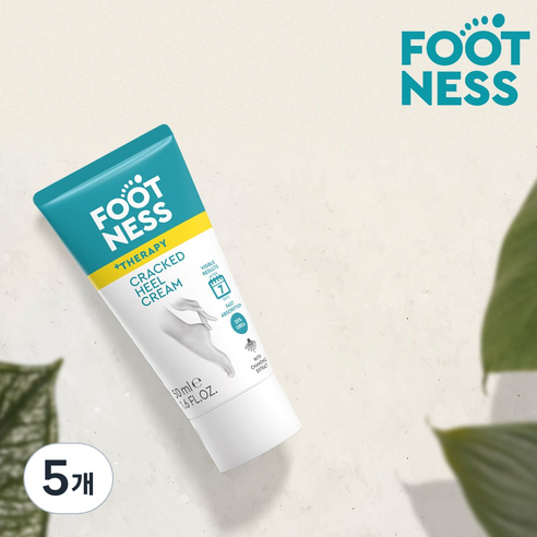 풋네스 풋 테라피 발뒤꿈치 보습 크림, 5개, 50ml, 1개입