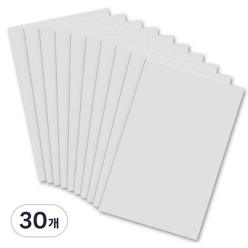 다한진 백색 포맥스판 A3(297mm420mm*1T) 두께1mm DIY용 교재용 미술용, 30개, 1mm