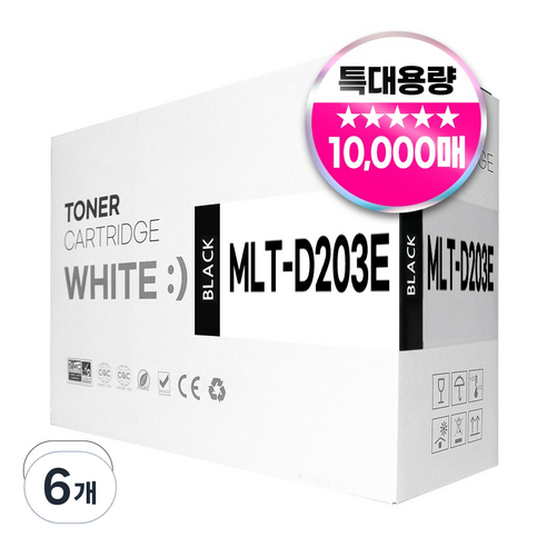 삼성 MLT-D203L 호환 토너, MLT-D203E 특대용량, 6개
