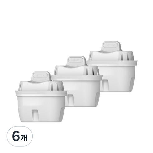 필립스 정수기 Micro X-Clean 간이정수기 복합필터, 필립스 간이정수기 복합필터 AWP211, 6개